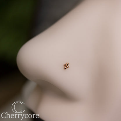 14k Gold- Mini Quad Bead -Threadless Attachment