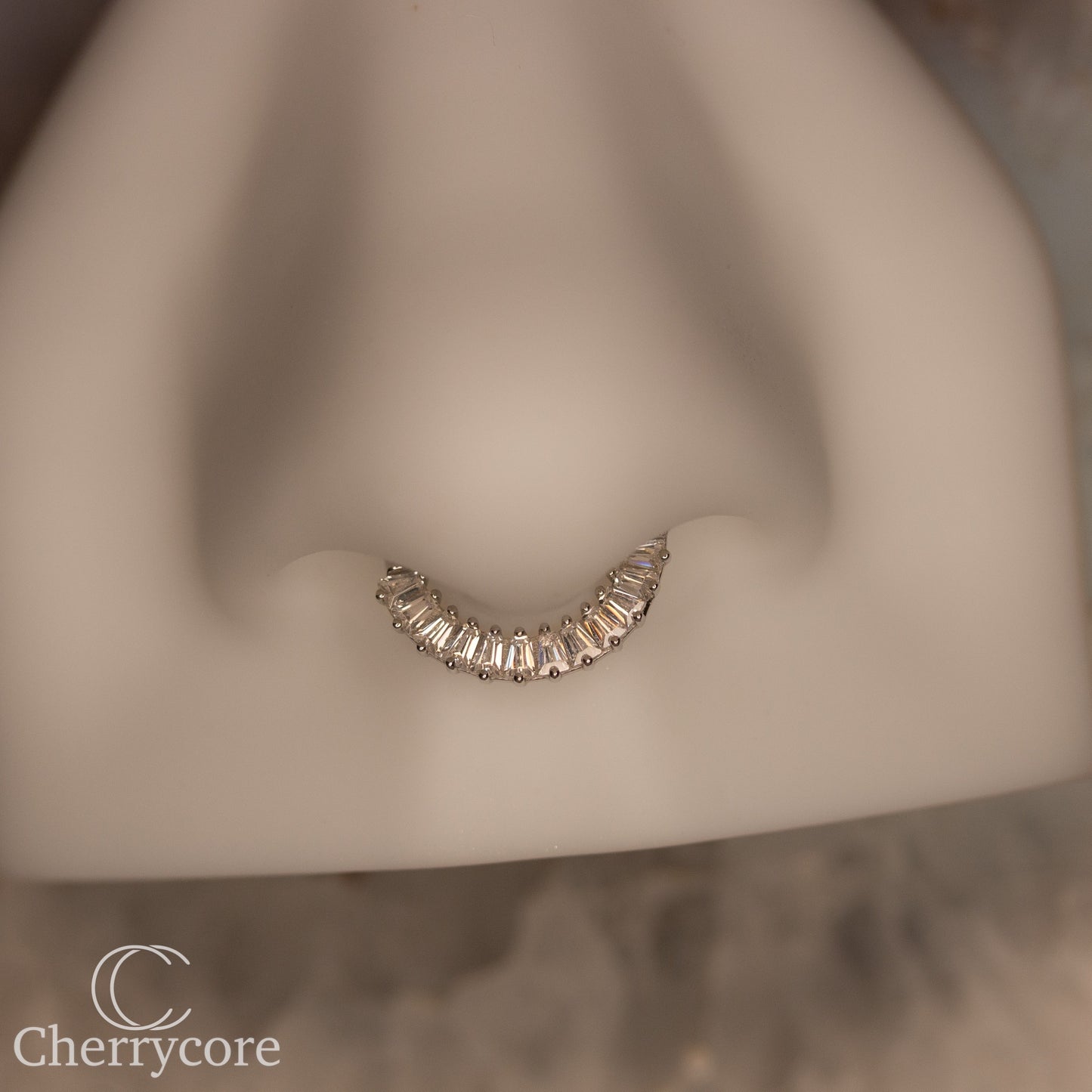 14kt Baguette CZ Hinge Ring
