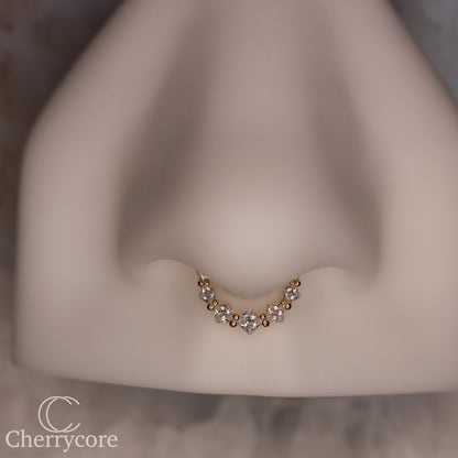 14kt Princess Cut CZ Hinge Ring