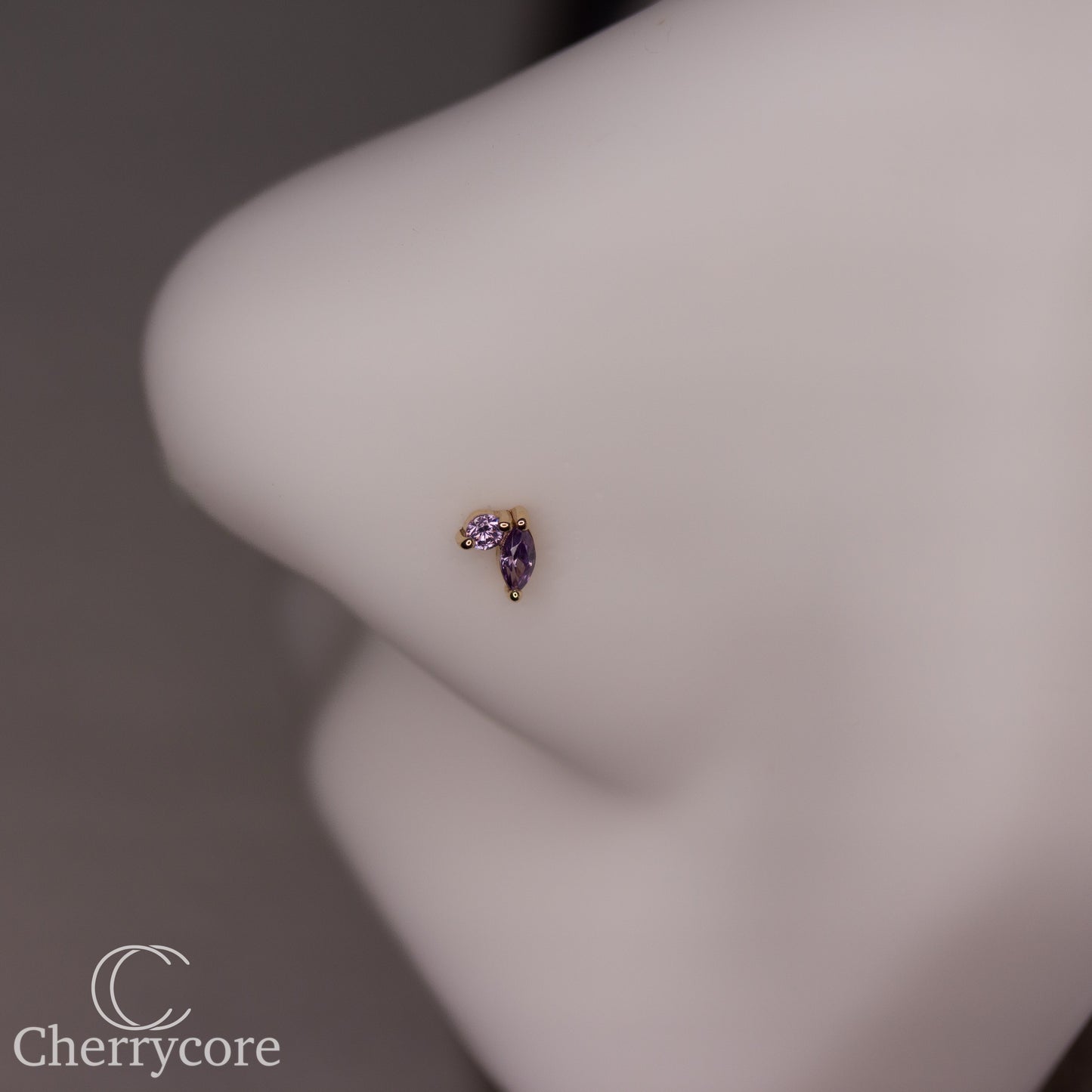 Eloria-14k Gold - Amethyst CZ- Threadless attachment