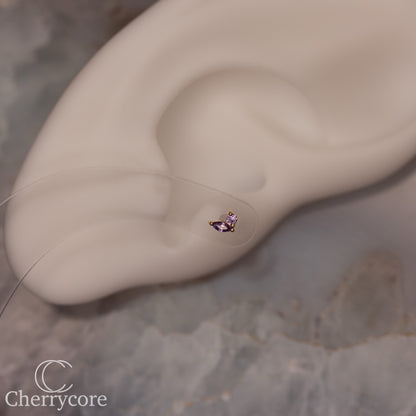 Eloria-14k Gold - Amethyst CZ- Threadless attachment