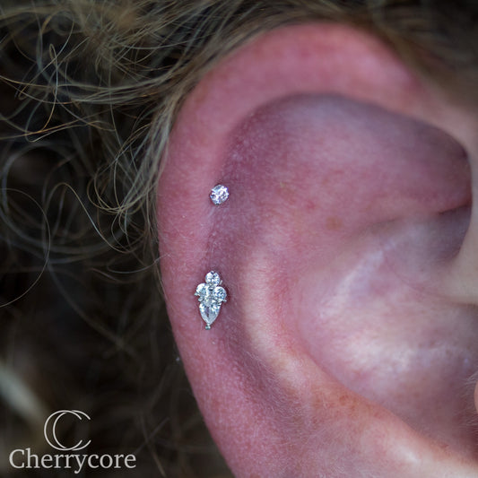 14k White Gold -Empress Threadless Attachment