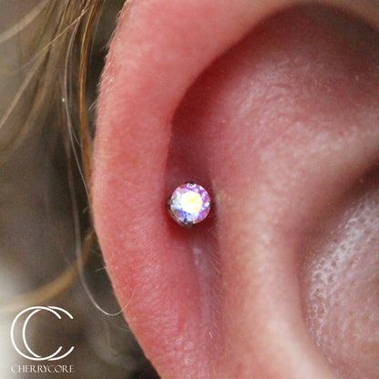 Titanium Prong Set Gem Threadless Attachment