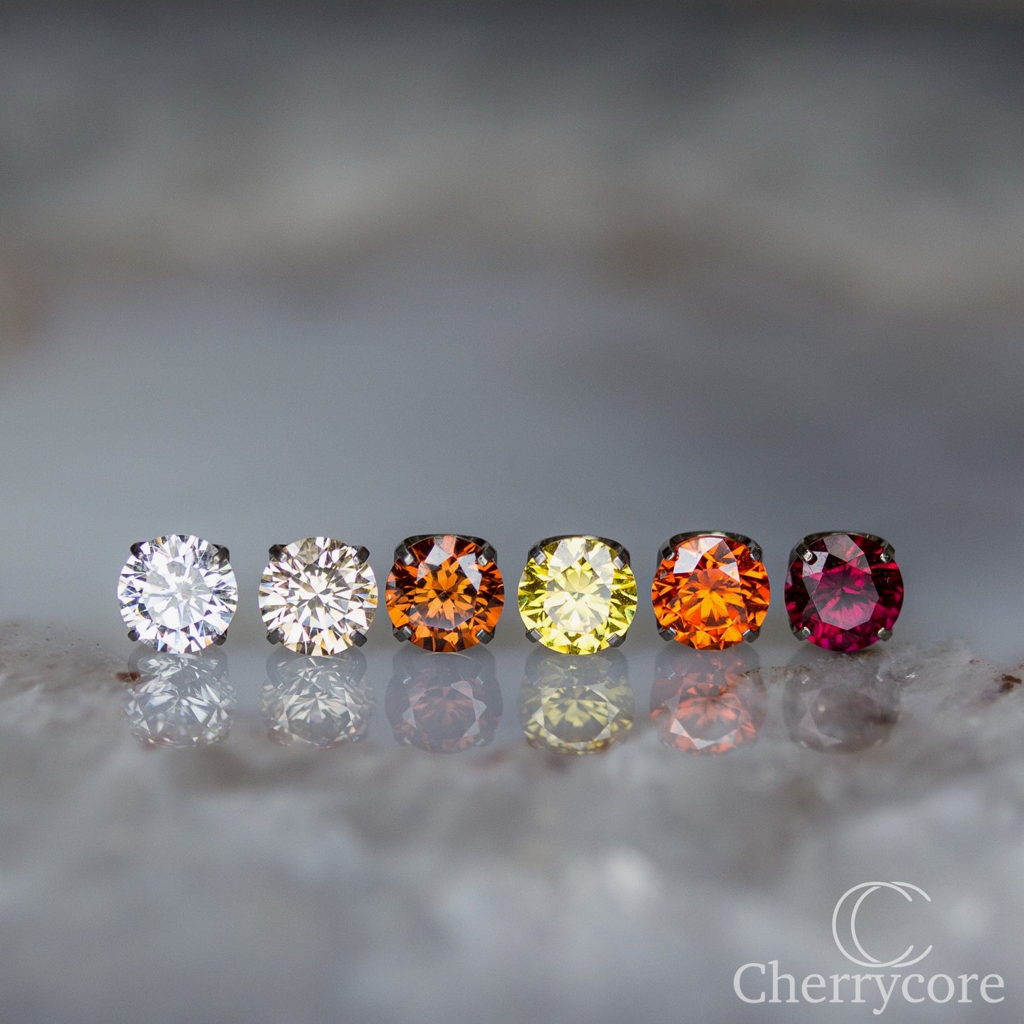 Titanium Prong Set Gem Threadless Attachment