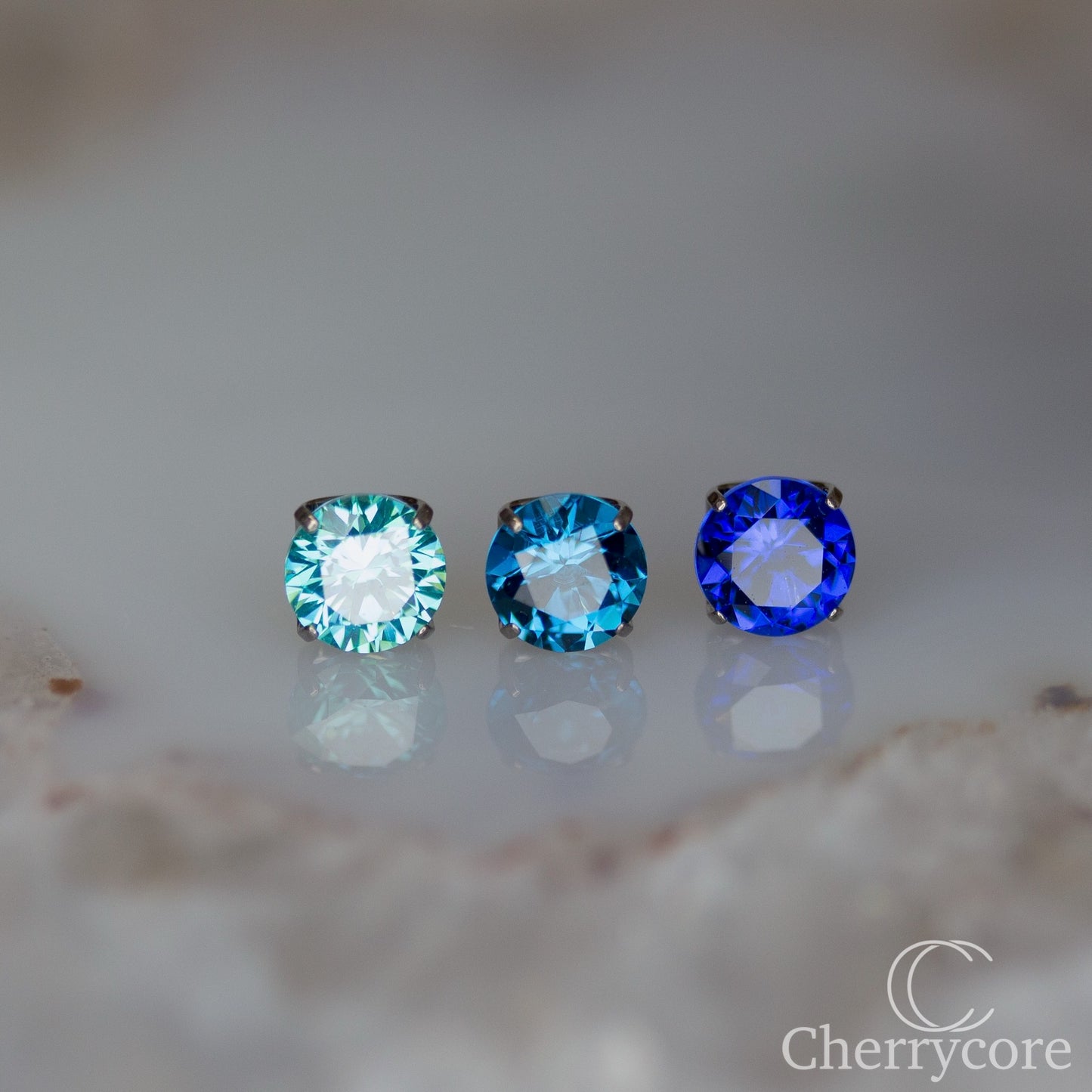 Titanium Prong Set Gem Threadless Attachment