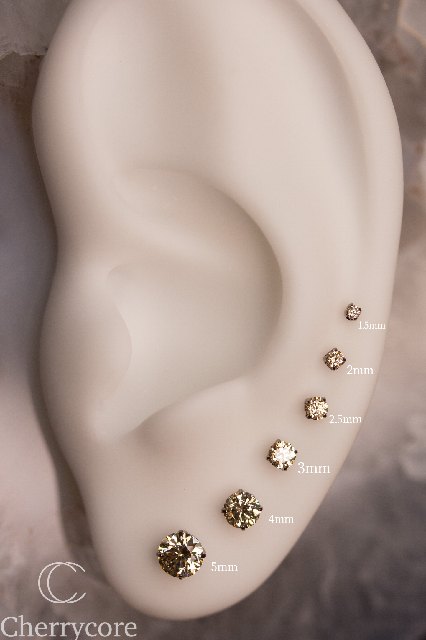 Titanium Prong Set Gem Threadless Attachment