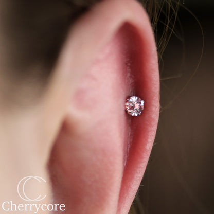 Titanium Prong Set Gem Threadless Attachment