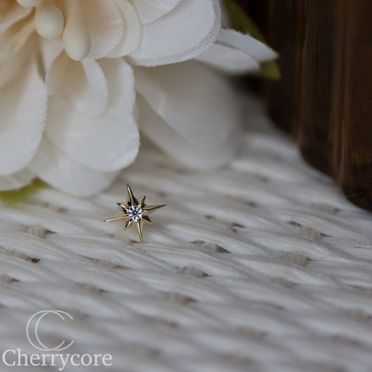 Astra - 14k Yellow Gold- Threadless attachment