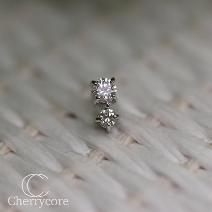 Bebe - Genuine Lab Diamonds-White Gold- Threadless Attachment