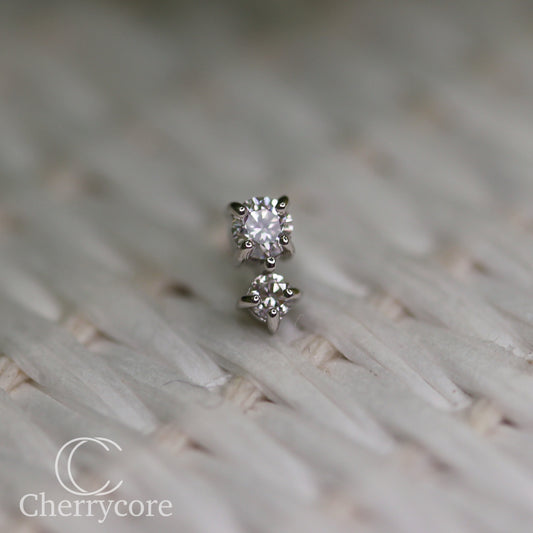 Bebe - Genuine Lab Diamonds-White Gold- Threadless Attachment