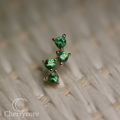 Fizzz- Genuine Tsavorite- Threadless attachment