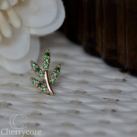 Secret garden- 14k Solid Gold- Threadless attachment
