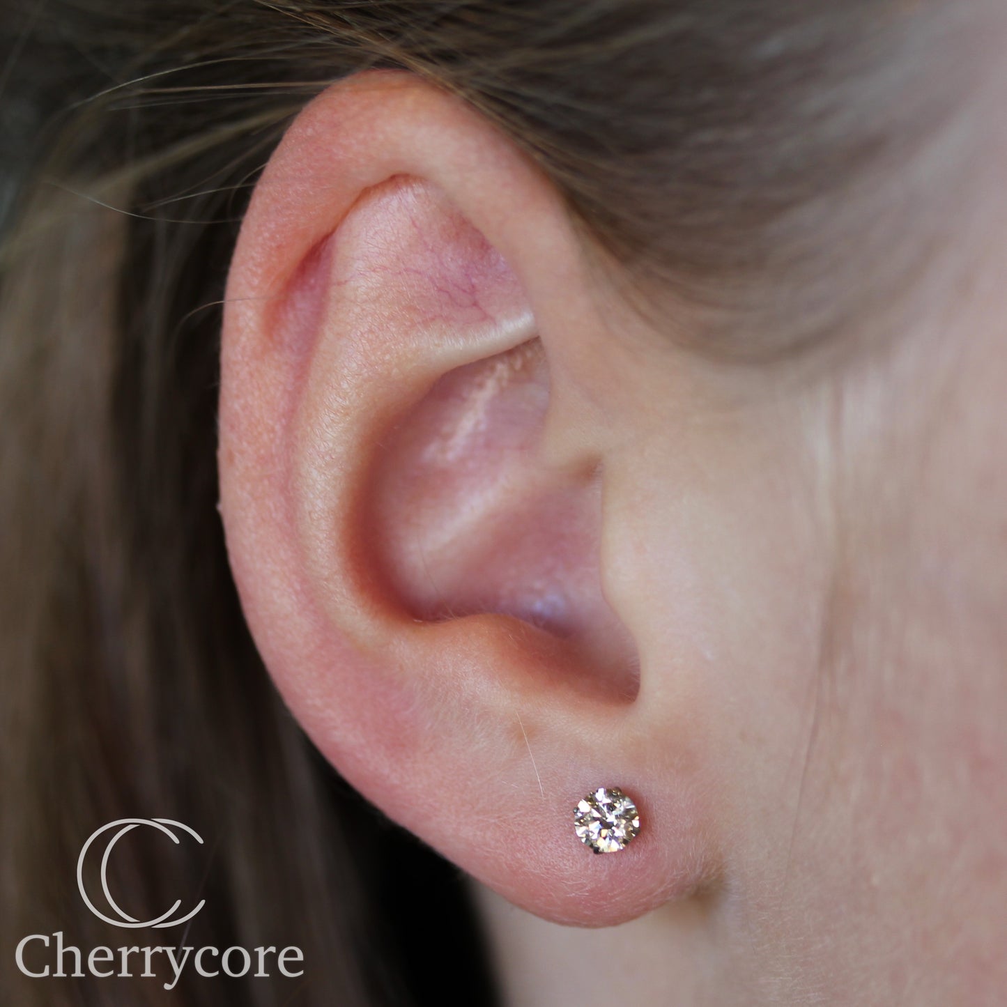 Titanium Prong Set Gem Threadless Attachment