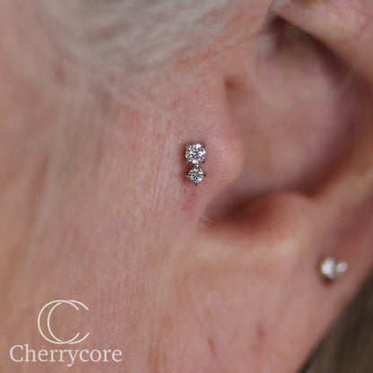 Bebe - Genuine Lab Diamonds-White Gold- Threadless Attachment