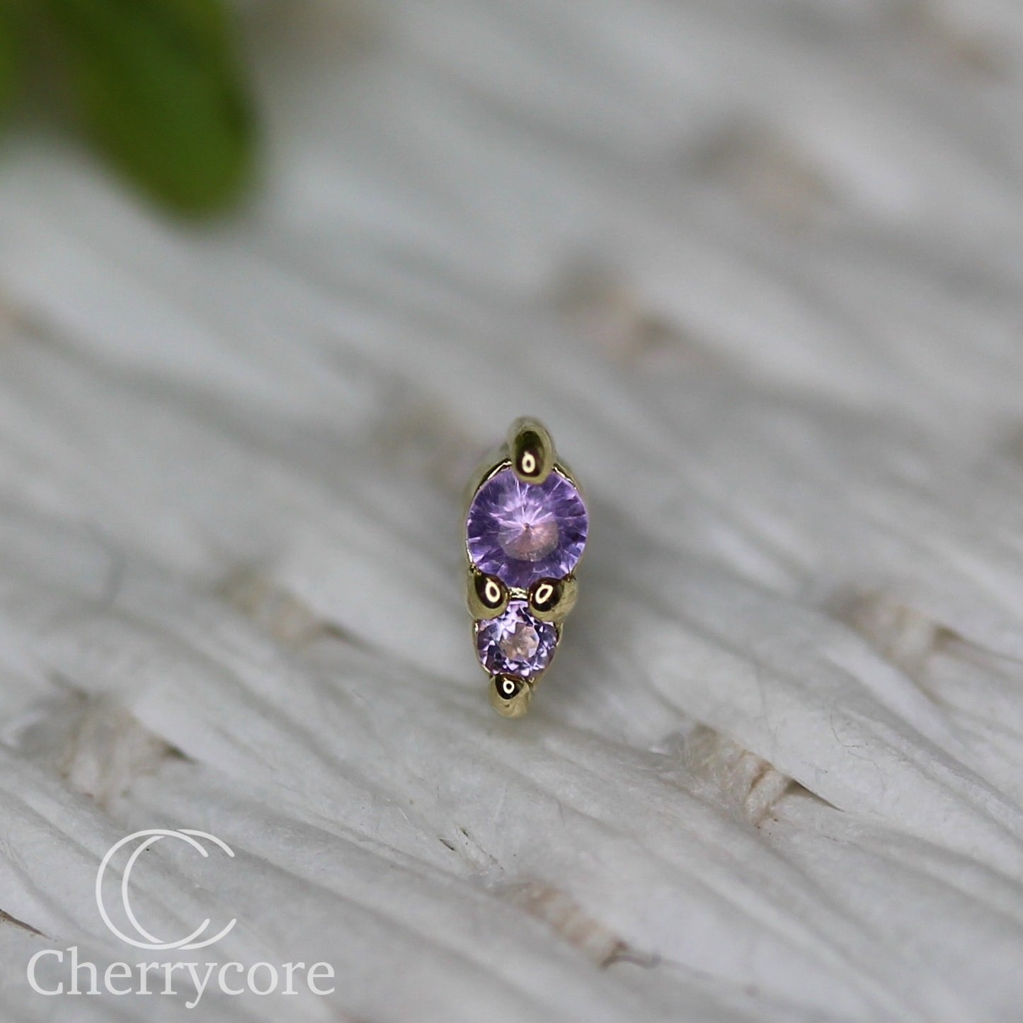 Mini Bebe - Genuine Amethyst- Threadless Attachment