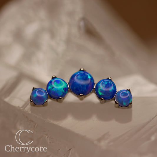 Prong Set Capri Opal Arc-  Titanium Threaded attachment