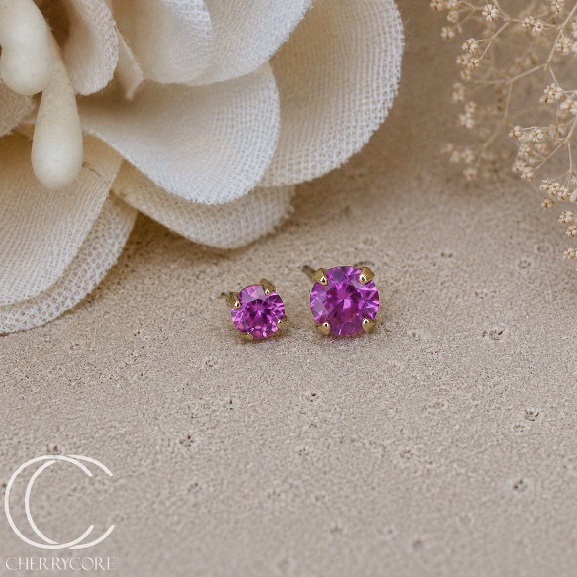 14k Yellow Gold- Cubic Zirconia- Threadless Attachment