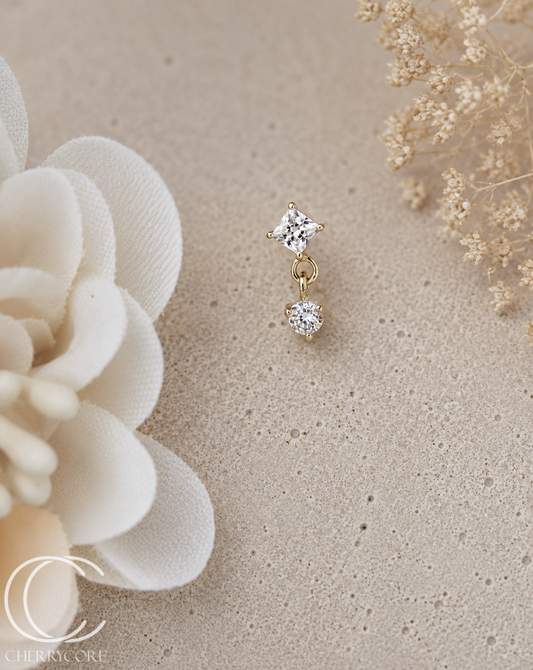 Princess Charming - 14k Gold - Threadless Attachment