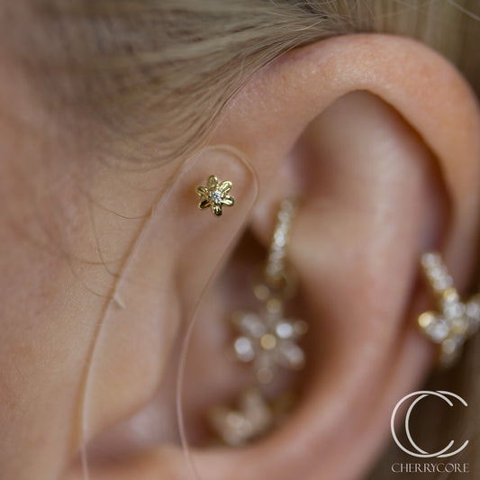 Daisy-14k Yellow Gold -Threadless Attachment