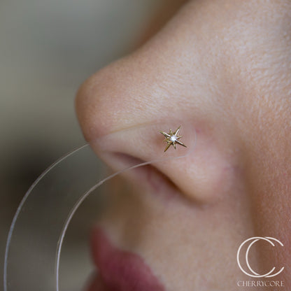Astra - 14k Yellow Gold- Threadless attachment