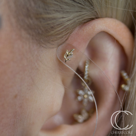 Fine Vine - 14k Yellow Gold- Threadless attachment