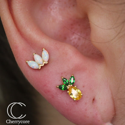 3 Gem Marquise Fan Threadless Attachment
