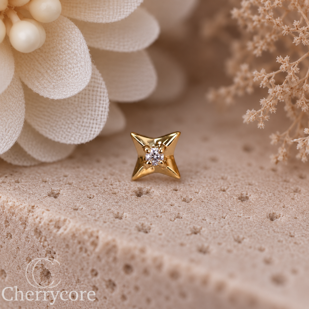 Nova - 14k Gold - Threadless Attachment