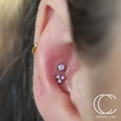 Titanium Prong Set Gem Threadless Attachment