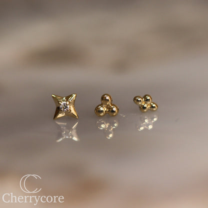 Nova- 14k Gold - Threadless Attachment