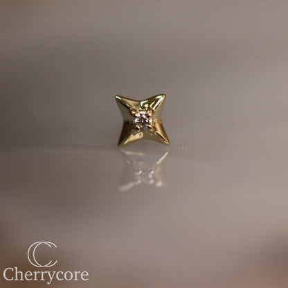 Nova- 14k Gold - Threadless Attachment