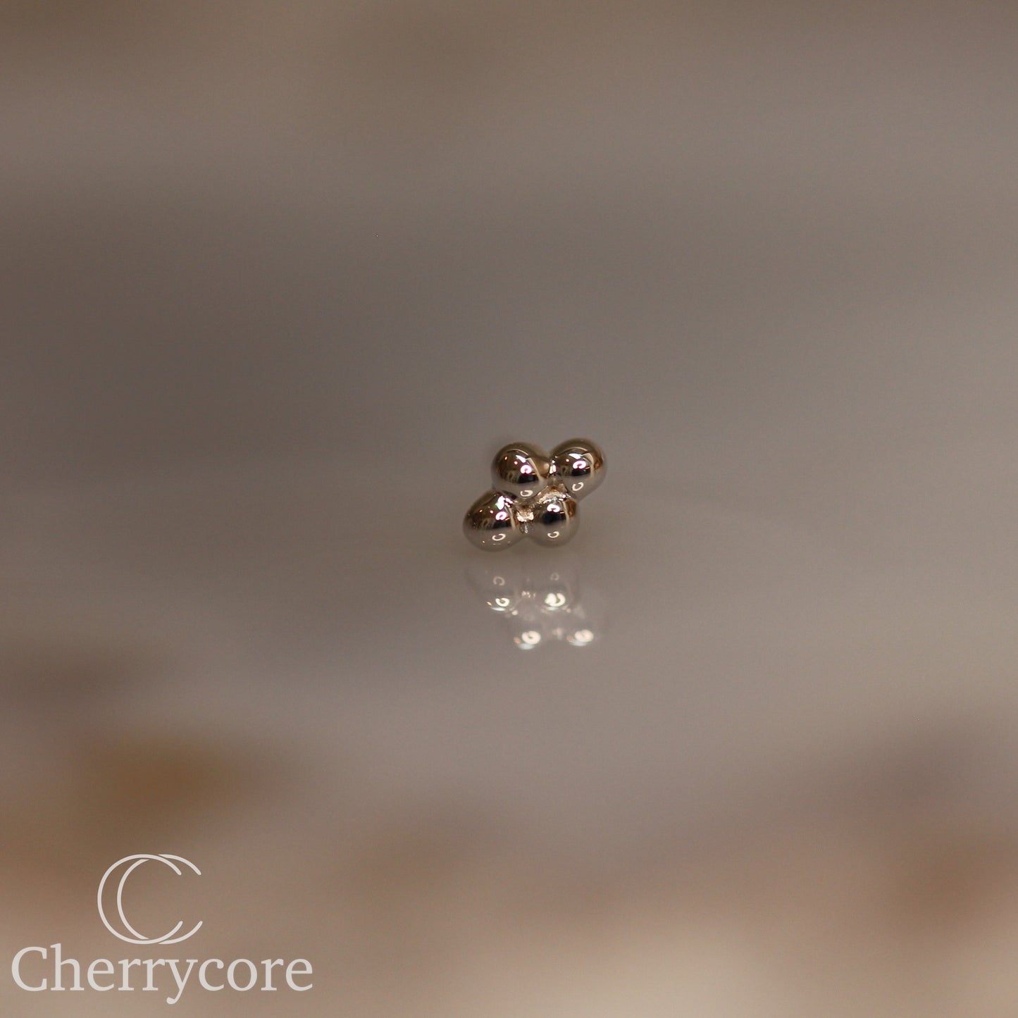 14k Gold- Mini Quad Bead -Threadless Attachment