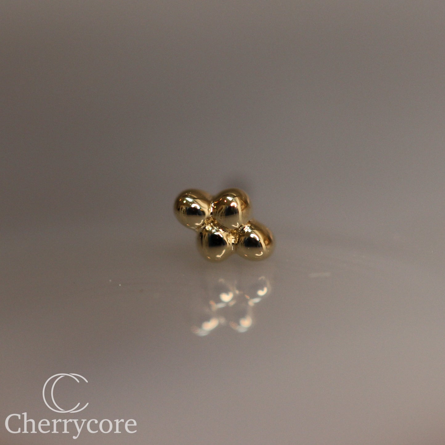 14k Gold- Mini Quad Bead -Threadless Attachment
