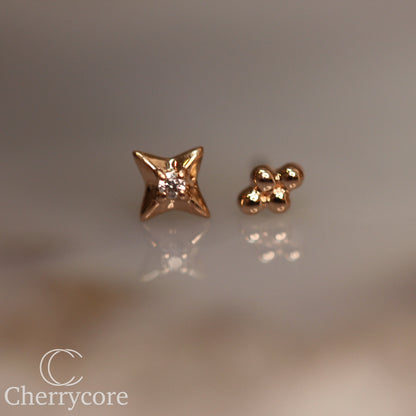 Nova- 14k Gold - Threadless Attachment