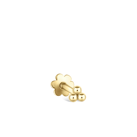Ball Trinity Threaded Stud Earring