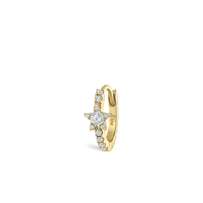 Diamond Star Eternity Hoop Earring