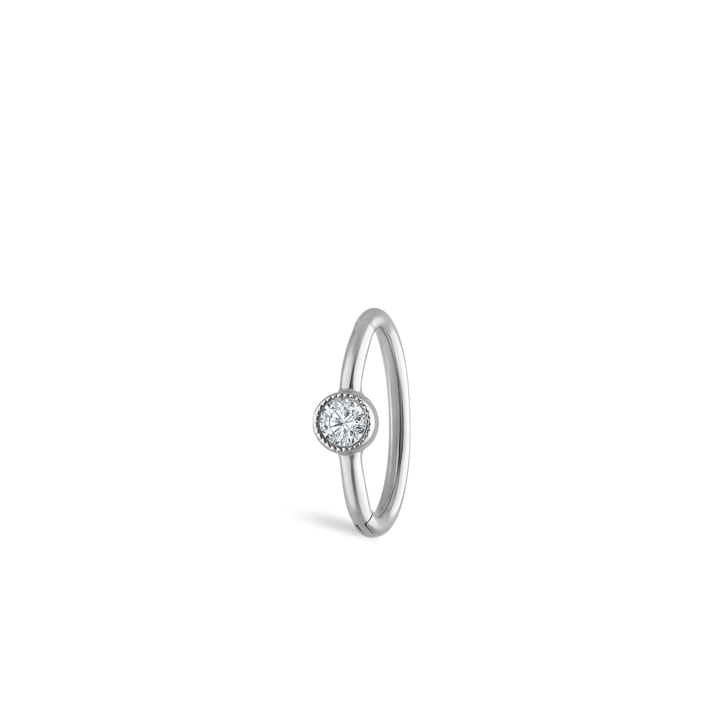 Scalloped Diamond Hoop Earring