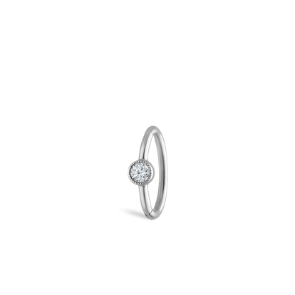 Scalloped Diamond Hoop Earring