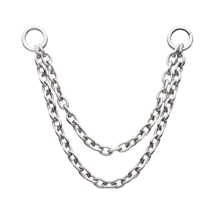 Titanium  Double Rolo Chain