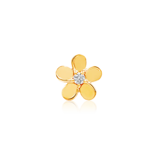14k Yellow Gold Flower- Threadless Atachment