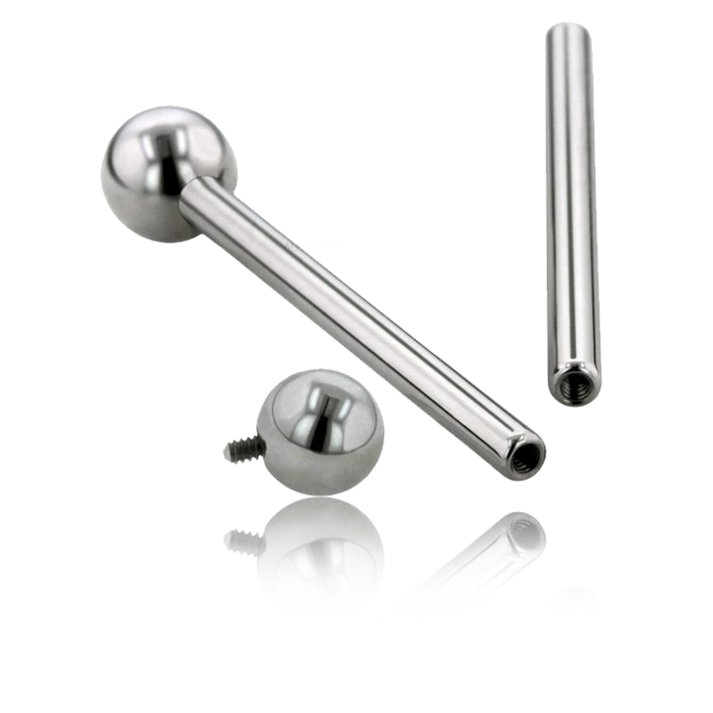 Premium Titanium Threaded Straight Barbell