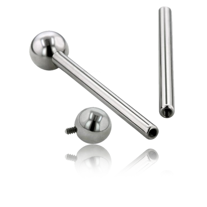 Premium Titanium Threaded Straight Barbell