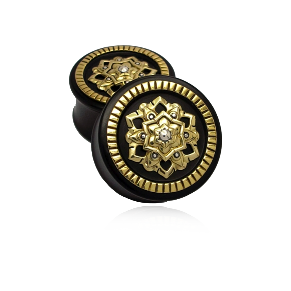 Chandi Mandala Plugs - Brass *COLLECTORS EDITION*