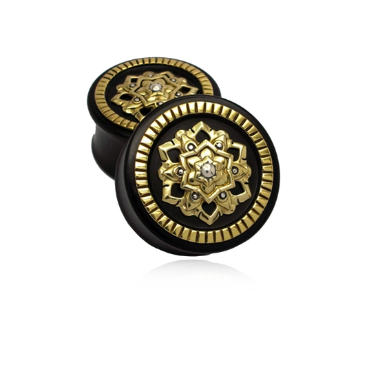 Chandi Mandala Plugs - Brass *COLLECTORS EDITION*