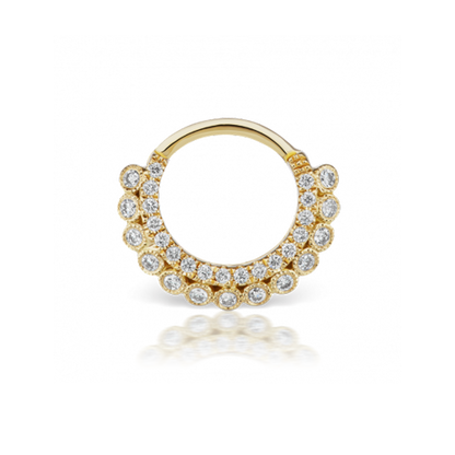 Diamond Apsara Hinge Ring