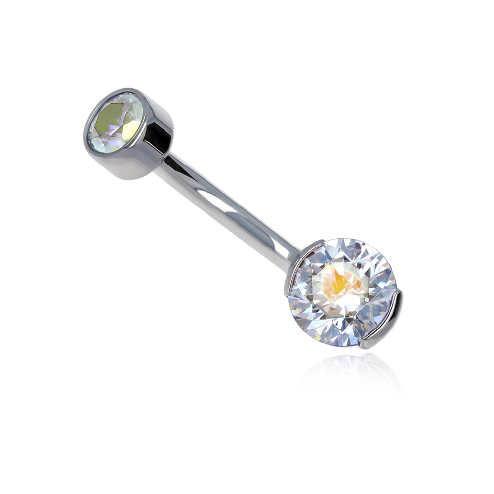 Titanium Partial Bezel Navel Curve