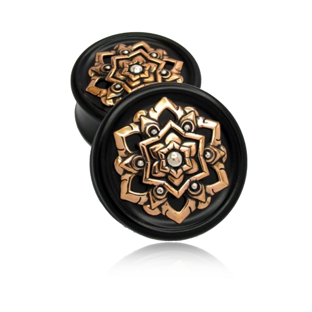 Chandi Mandala Plugs - Brass