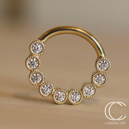 Scalloped Eternity Hinge Ring