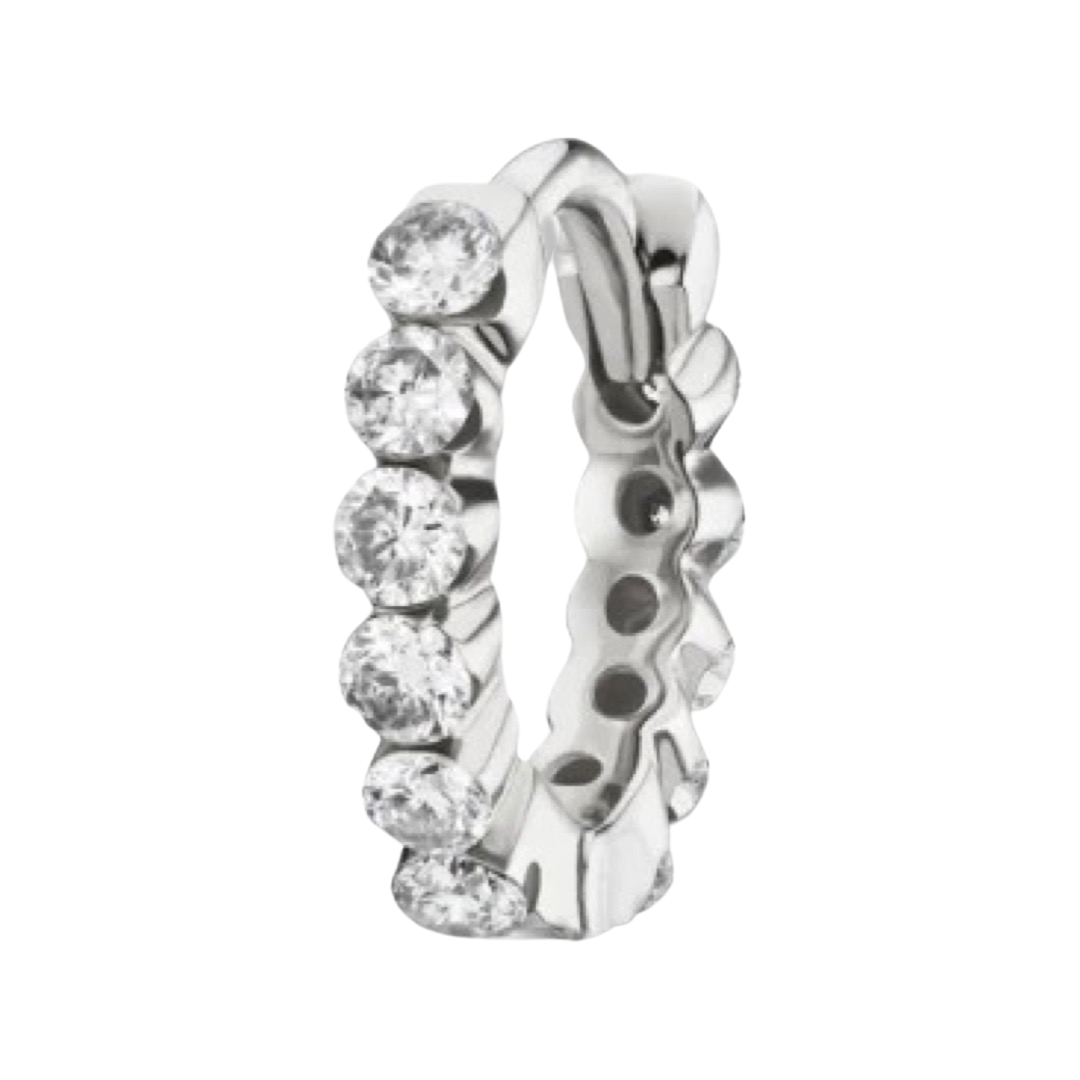 Invisible Set Large Diamond Eternity Hoop Earring