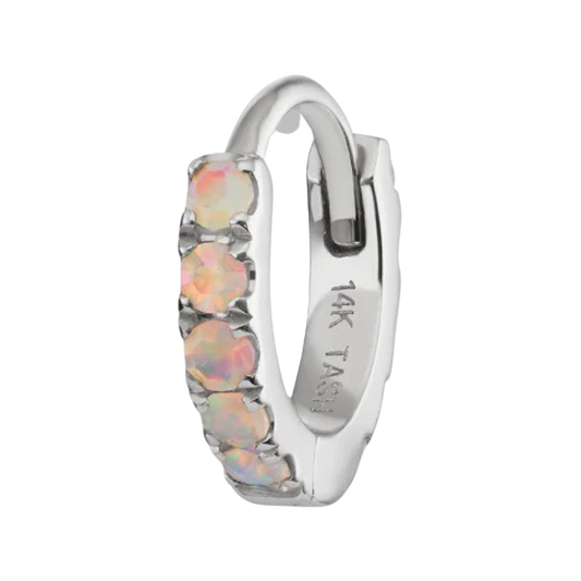 Opal Eternity Hoop Earring