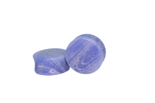 Lace Agate Stone Plugs ( pair)